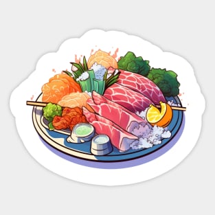 Feeling fancy with this beautiful Sashimi platter Sticker